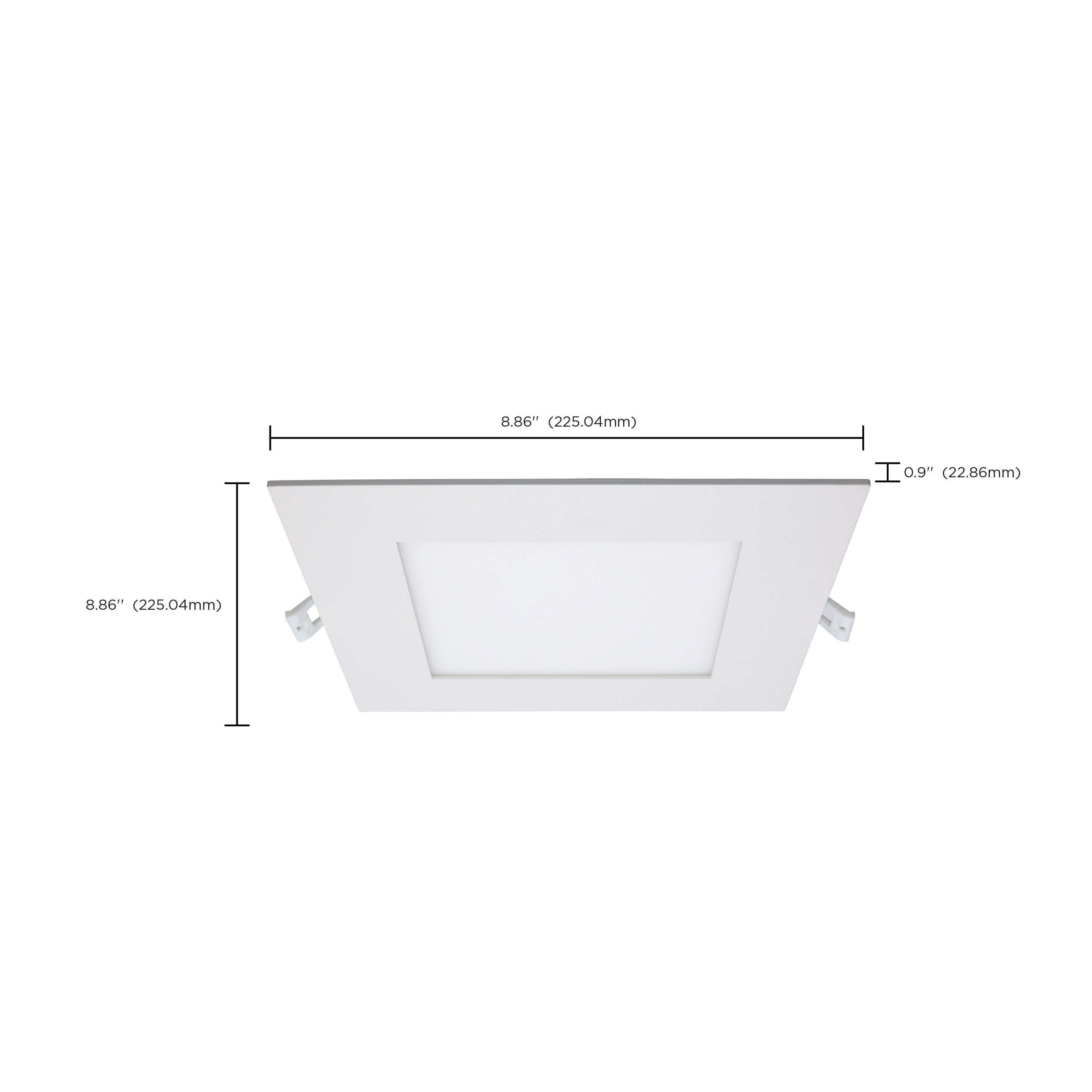 SATCO Satco S11831 led direct wire downlight edge-lit 24 watt 8 inch cct selectable 120 volt dimmable square remote driver