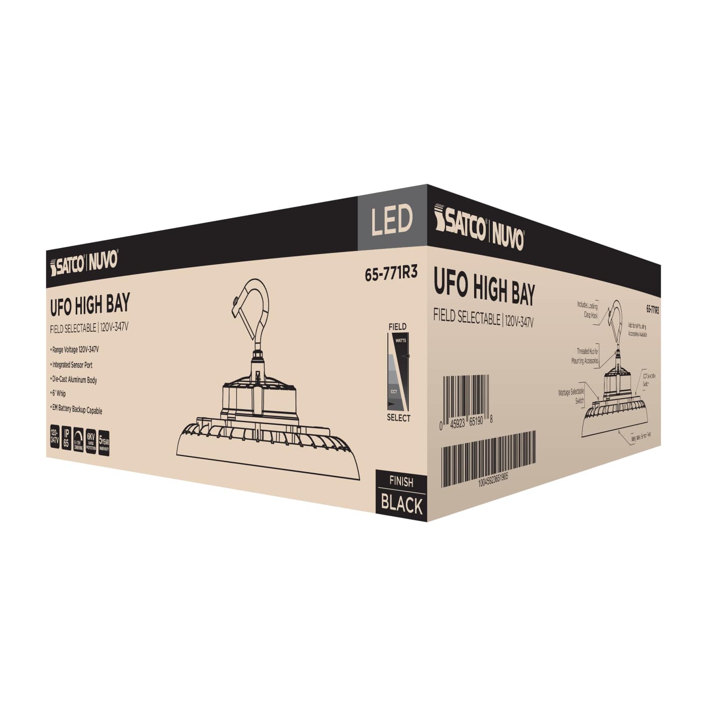 SATCO Satco 65-771R3 LED UFO Highbay CCT & Watt Adj 150W/175W/200W 90 65/771R3