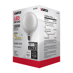 SATCO Satco S21260 8G40/WH/LED/E26/930/12 8 Watt G40 320 Degree Replaces S9964