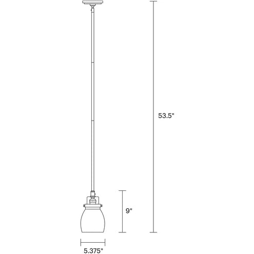 SEAGULL LIGHTING Seagull Lighting 6114501-962 Belton 1 Light Pendant 60W 5.38 Inch