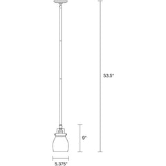 SEAGULL LIGHTING Seagull Lighting 6114501-962 Belton 1 Light Pendant 60W 5.38 Inch