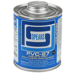 SPEARS Spears PVC27C-030 Quart PVC-27 Med Body Clear PVC 1 Quart