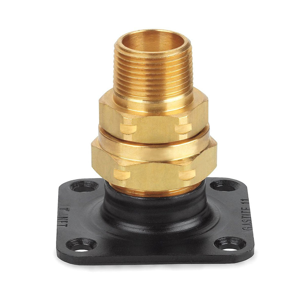 TITEFLEX Titeflex XR3TRM-16-6 Gastite 1 inch brass termination fitting with steel square flange 1 inch NPT