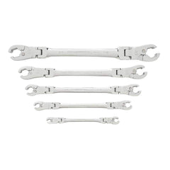 GEARWRENCH Gearwrench 89100 5 Pc. Ratcheting Flex Head Flare Nut Wrench Set SAE