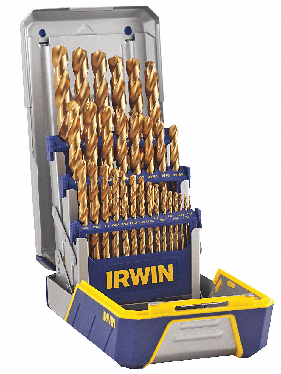 IRWIN Irwin 3018003 Drill Bit Set, Titanium Nitride Coated, 29-Piece