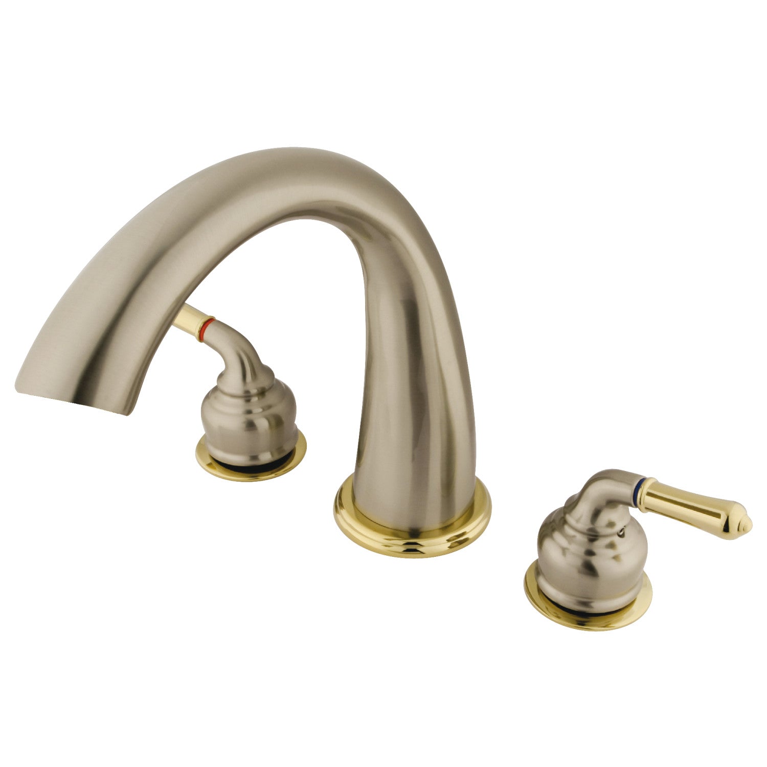 KINGSTON BRASS Kingston Brass KS2369 Tulare Milano Two-Handle 3-Hole Deck Mount Roman Tub Faucet 8 to 36 Inch Widespread