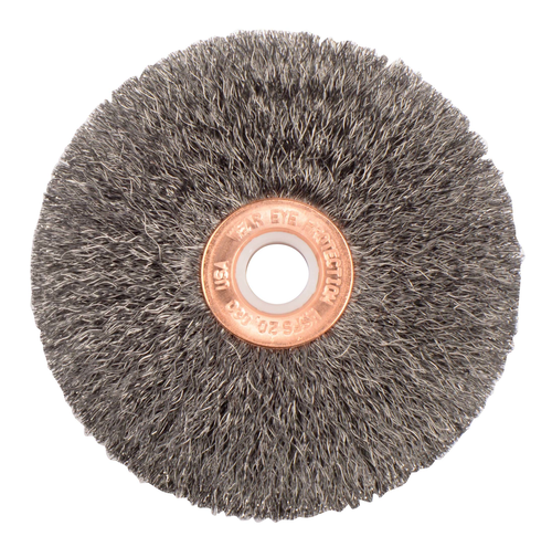 WEILER Weiler 15533 Wheel Brush Small Diameter 20000 rpm 3 in Dia 5/8 in Face 1/2 in Arbor