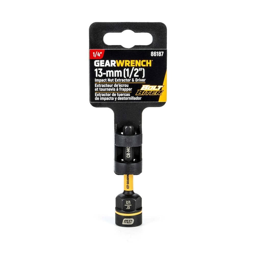 GEARWRENCH Gearwrench 86187 Bolt Biter Nut Extractor And Driver 1/4 Inch Drive 13mm 1/2 Inch