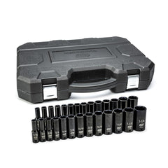 GEARWRENCH Gearwrench 84949N 27 pc. 1/2 inches drive 6 pt. impact socket set, deep, SAE/metric