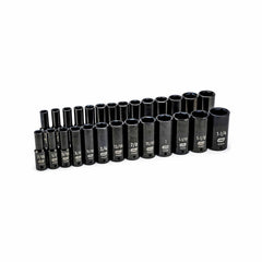 GEARWRENCH Gearwrench 84949N 27 pc. 1/2 inches drive 6 pt. impact socket set, deep, SAE/metric