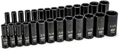 GEARWRENCH Gearwrench 84949N 27 pc. 1/2 inches drive 6 pt. impact socket set, deep, SAE/metric