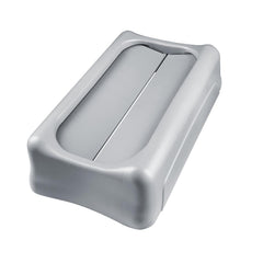 RUBBERMAID Rubbermaid FG267360GRAY plastic slim jim trash can swing lid 23 gallons