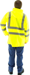 MAJESTIC Majestic 75-1351/M Hi Vis Waterproof Rain Jacket with Hood Medium