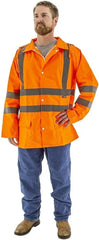 MAJESTIC Majestic 75-1351/M Hi Vis Waterproof Rain Jacket with Hood Medium
