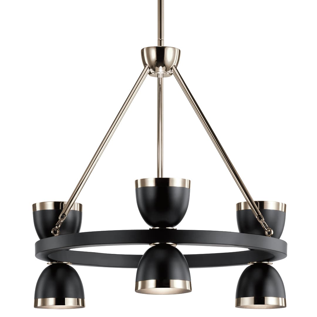 KICHLER Kichler 52417BKLED Baland Chandelier LED 1100 Lumens 22 Inch 6 Light