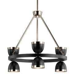 KICHLER Kichler 52417BKLED Baland Chandelier LED 1100 Lumens 22 Inch 6 Light