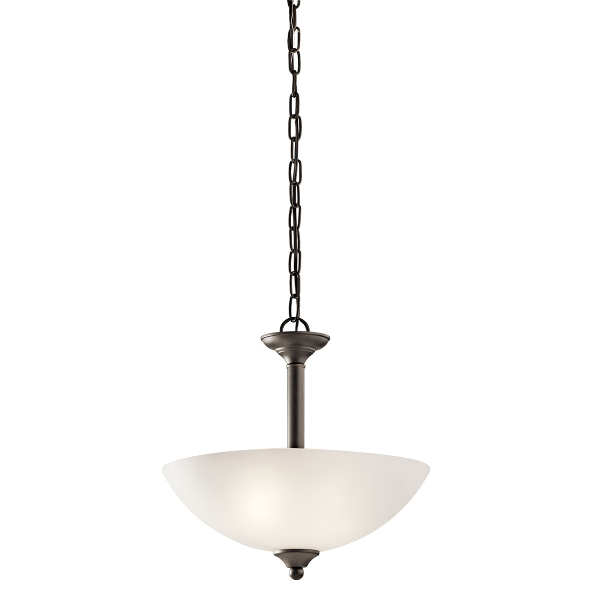 KICHLER Kichler 43641OZ Jolie 15in 2-Light Convertible Inverted Pendant and Semi-Flush 100 W