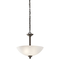 KICHLER Kichler 43641OZ Jolie 15in 2-Light Convertible Inverted Pendant and Semi-Flush 100 W