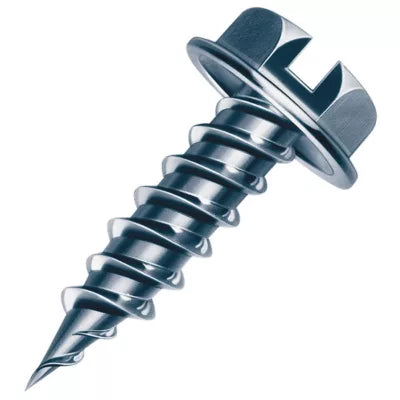 MALCO Malco HW10X1/2ZX self-piercing sheet metal screw hex washer head slotted drive #10 3 in length 1/2 thread 1/4 head
