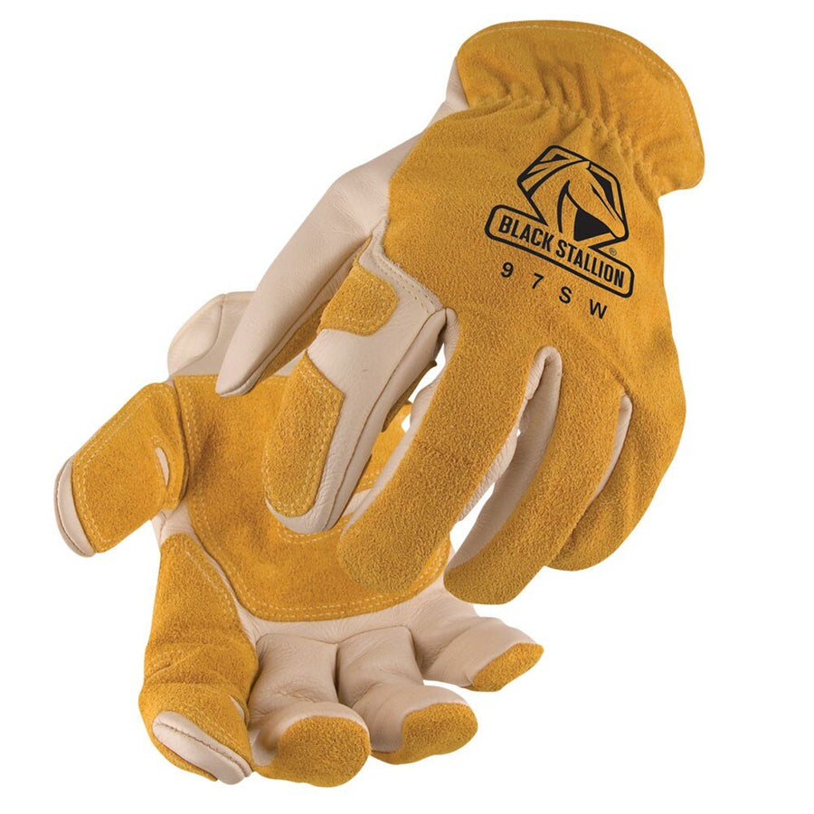 BLACK STALLION Black Stallion 97SWXL Grain Cowhide Driver Glove Xl