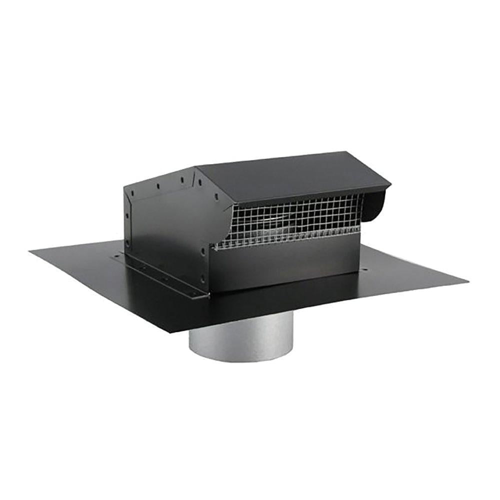 SYSTEMAIR Systemair 79957 Roof Cap 6 Inch Steel Black Bird Screen