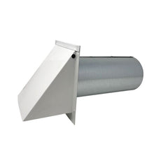 ARTIS METALS Artis Metals PSDWV10WH Hooded Wall Vent 10 in Screen Damper