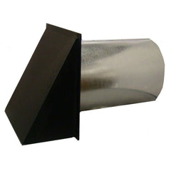 ARTIS METALS Artis Metals PSDWV12BL Hooded Wall Vent 12 Inches Black