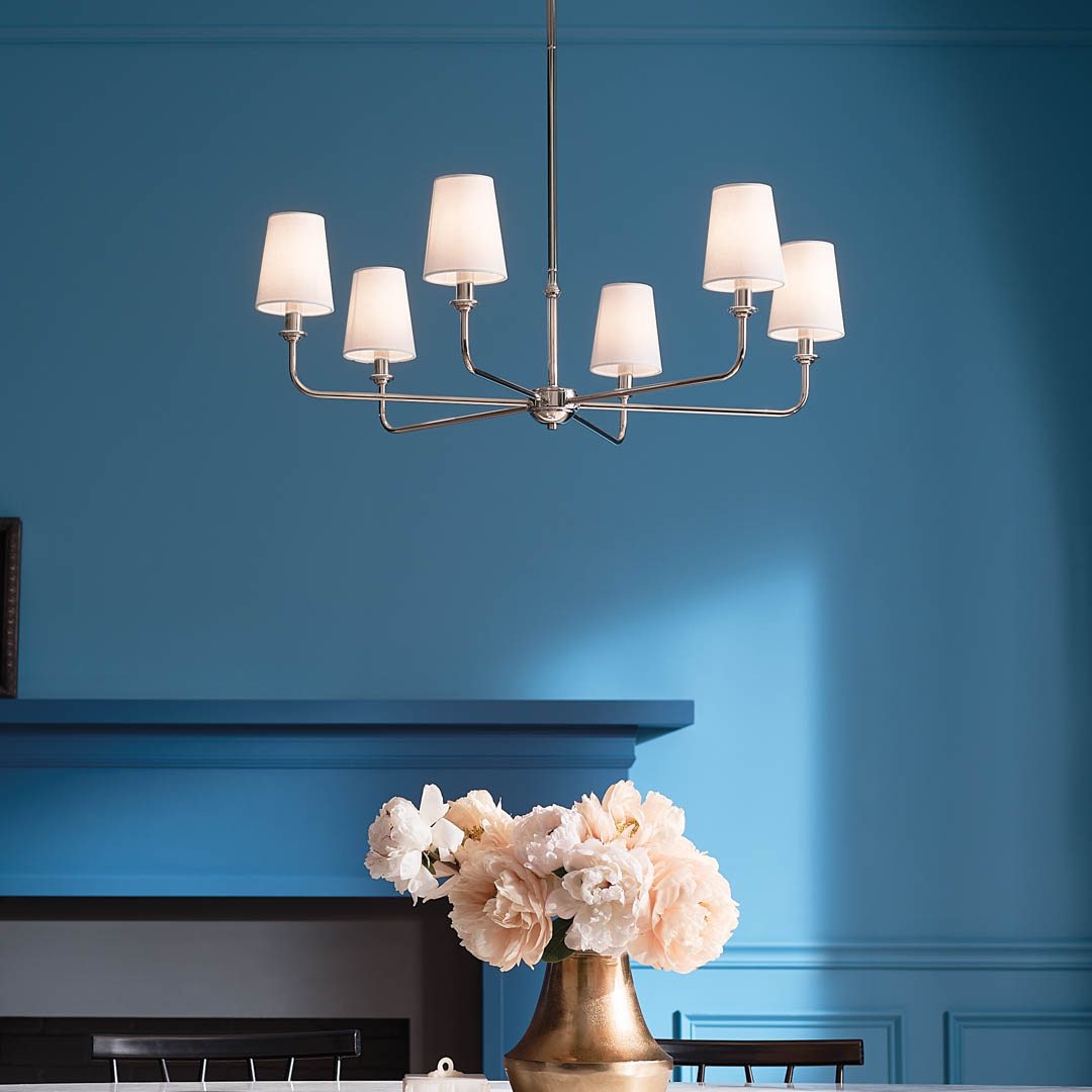 KICHLER Kichler 52516PN Chandelier Polished Nickel 6-light E12