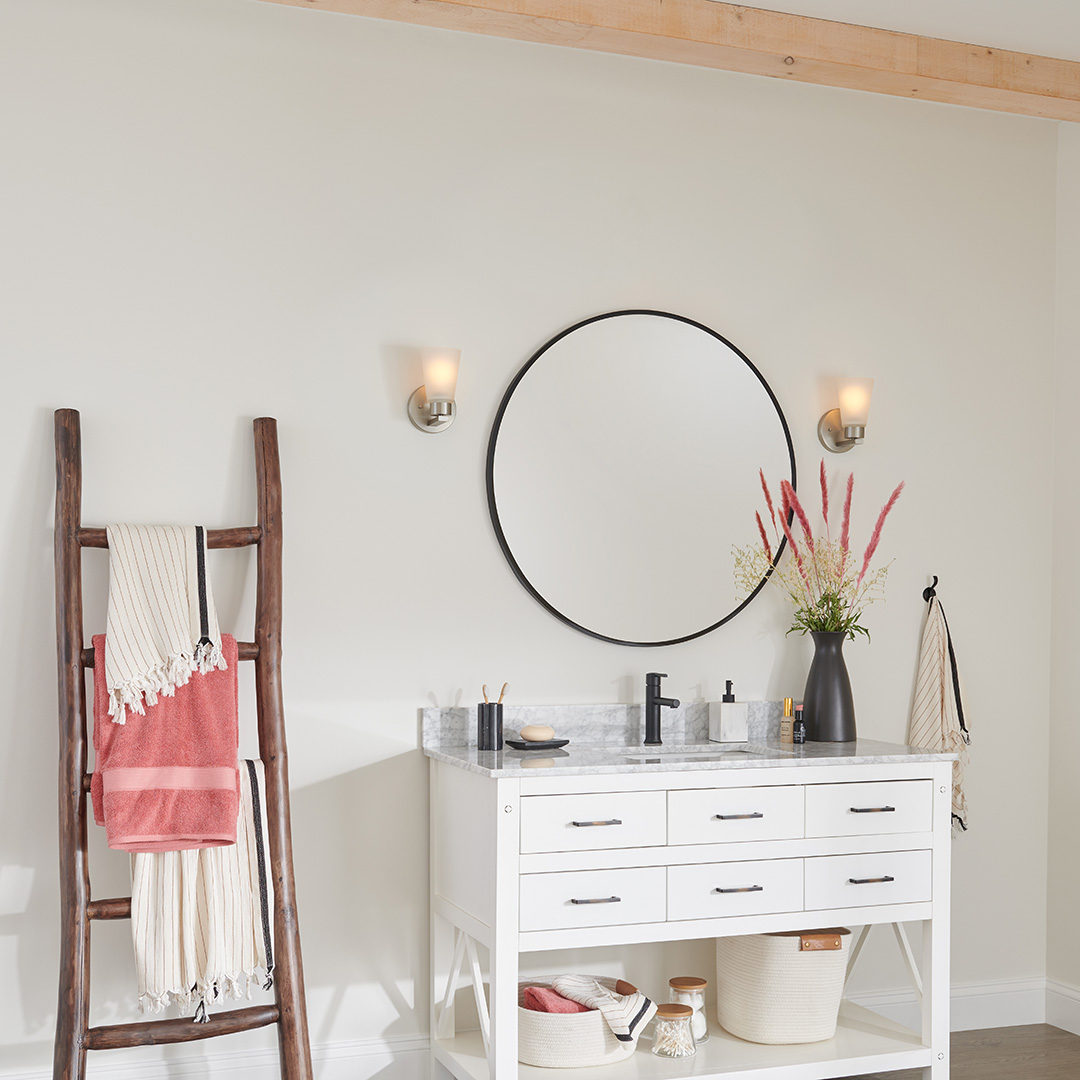 KICHLER Kichler 52437NI Wall Sconce 1 Light Brushed Nickel