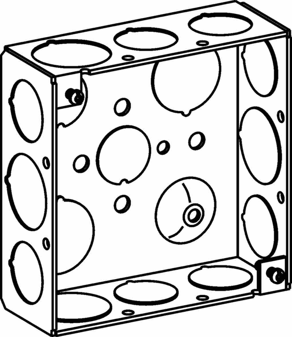 ORBIT INDUSTRIES Orbit Industries 4SB-50/75 4 Inch Square Box 1.5 in Deep
