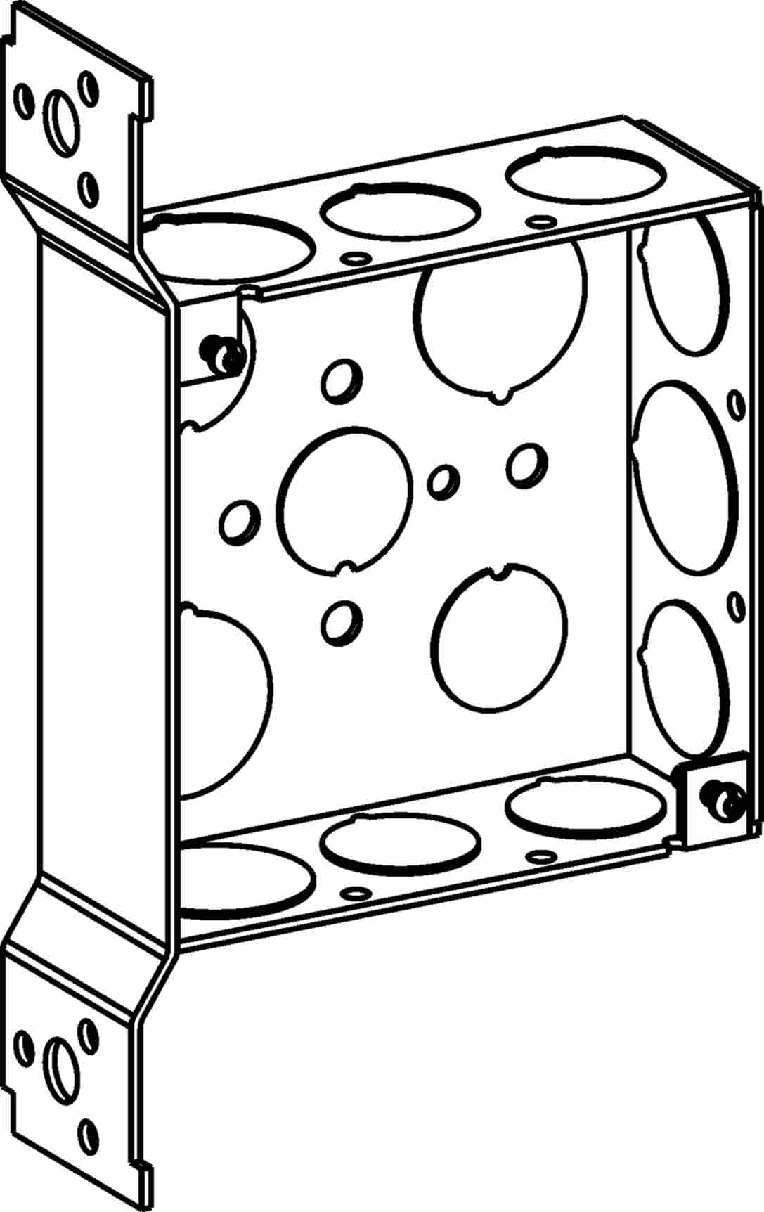 ORBIT INDUSTRIES Orbit Industries 4SB-50/75-FB 4in Square Box Fb Bracket