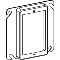 ORBIT INDUSTRIES Orbit Industries 41125 1-gang Square Device Ring Galvanized