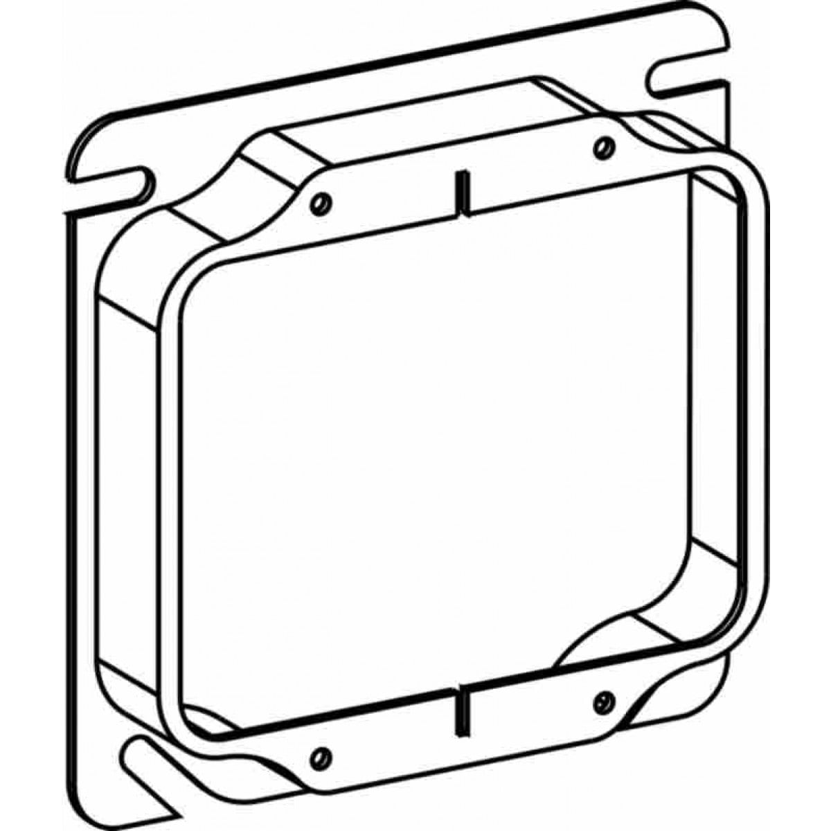ORBIT INDUSTRIES Orbit Industries 42050 2-gang Square Device Ring 4x4