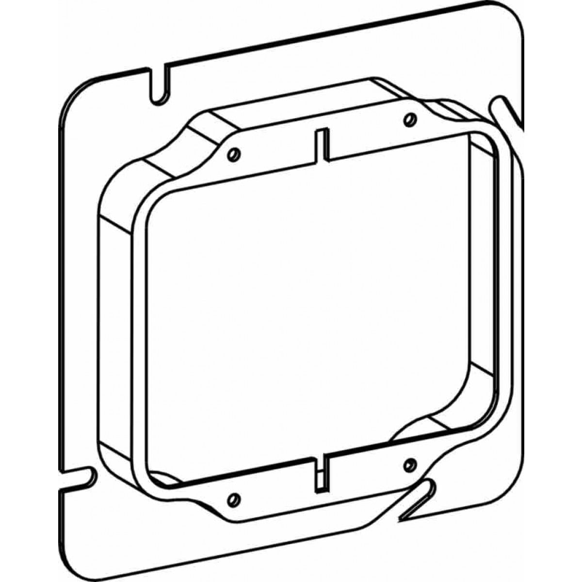 ORBIT INDUSTRIES Orbit Industries 52125 2-gang Square Device Ring 1-1/4 Inch Raised