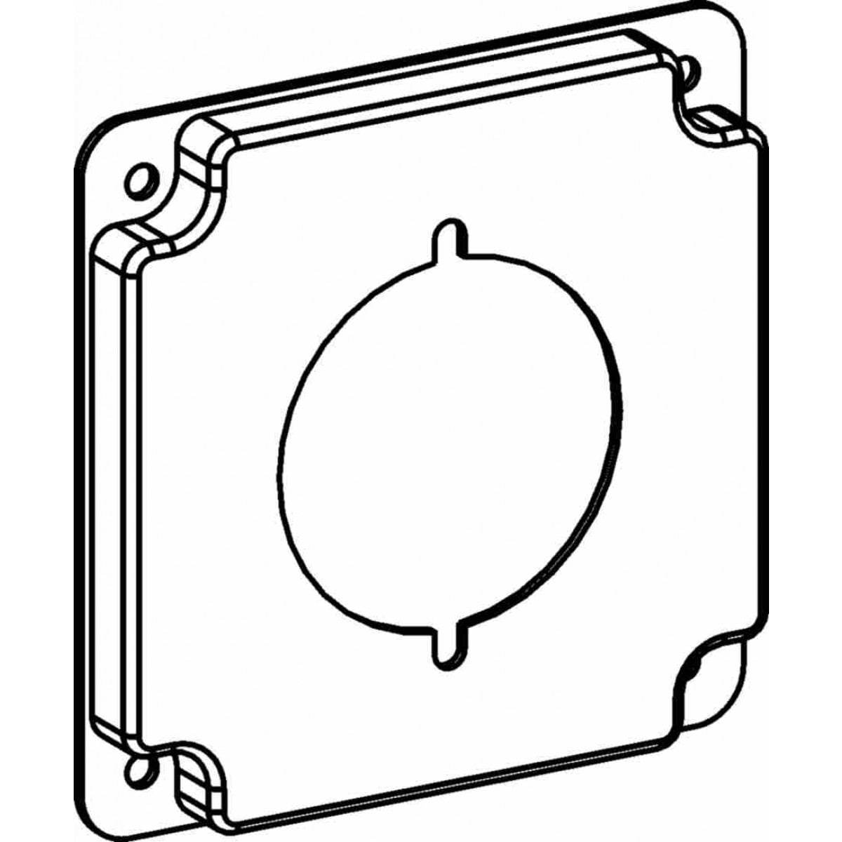 ORBIT INDUSTRIES Orbit Industries 4407 4 Inch Square Industrial Outlet Cover