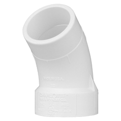CHARLOTTE PIPE Charlotte Pipe PVC-323-1-1/2 Pvc Dwv 45 Street Elbow 1.5 in