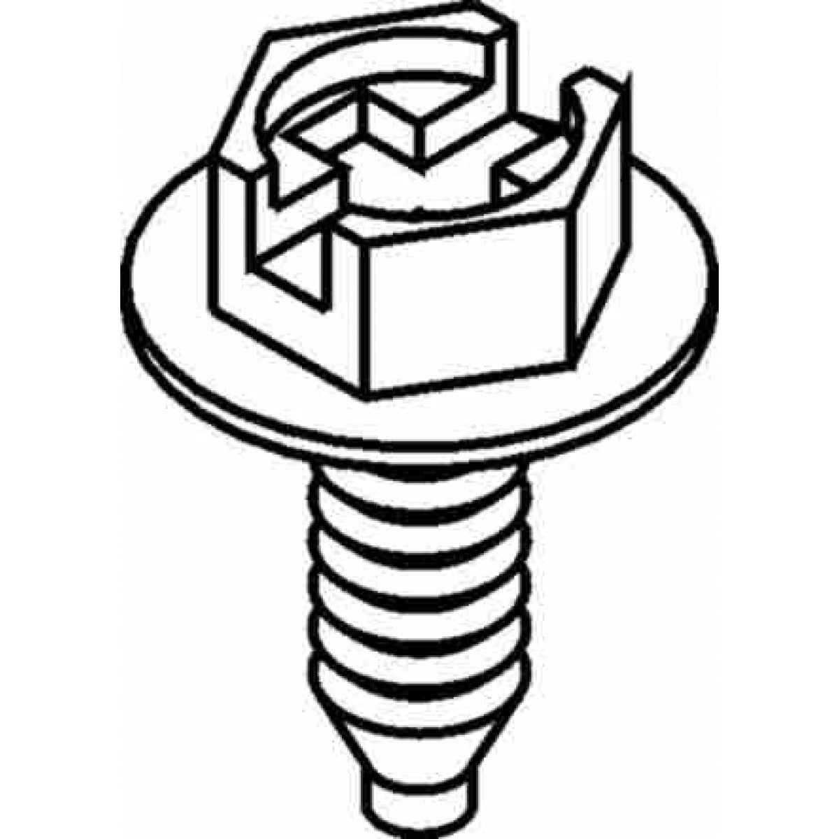 ORBIT INDUSTRIES Orbit Industries GS-1032 Green Ground Screw 10-32 X 3/8 in