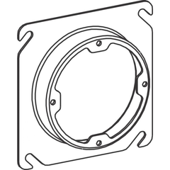 ORBIT INDUSTRIES Orbit Industries 43075X 4in Square Steel Plaster Ring 3/4in Raised