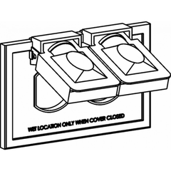 ORBIT INDUSTRIES Orbit Industries 1CP-DH Weatherproof Duplex Cover Gray