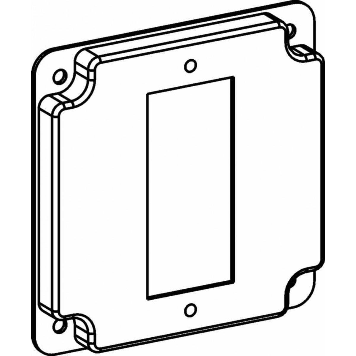 ORBIT INDUSTRIES Orbit Industries 4404 4 in Square Raised Industrial Cover Gfci