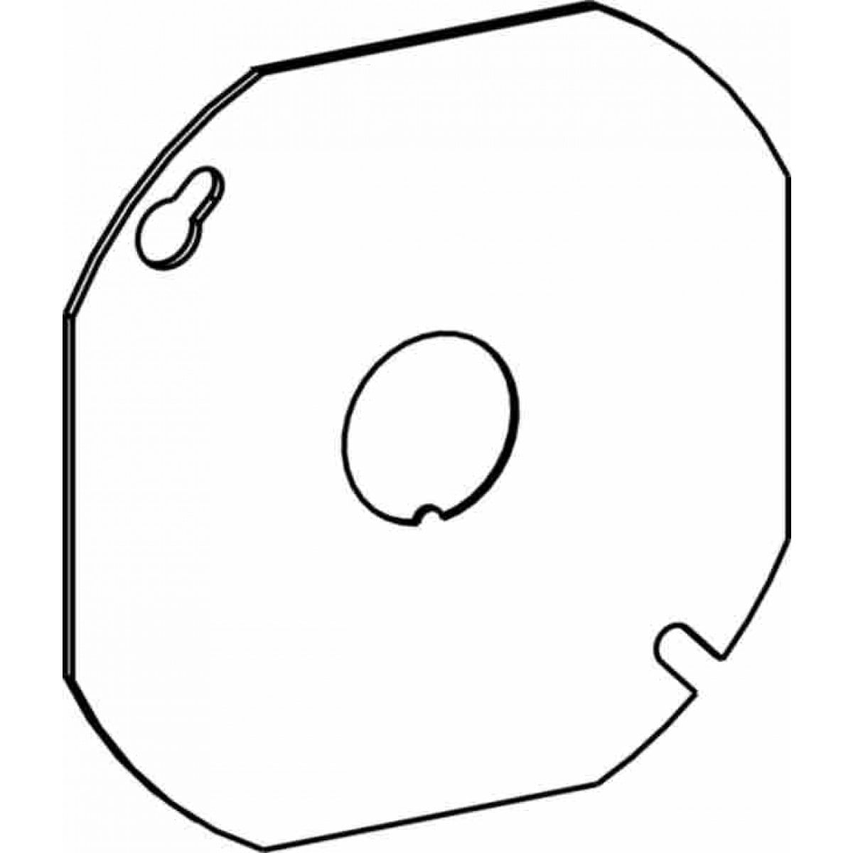 ORBIT INDUSTRIES Orbit Industries 4RBCK Octagon Box Steel Cover Flat