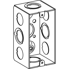 ORBIT INDUSTRIES Orbit Industries HDB-1-MKO Steel Handy Box 2x4 Mko Knockouts