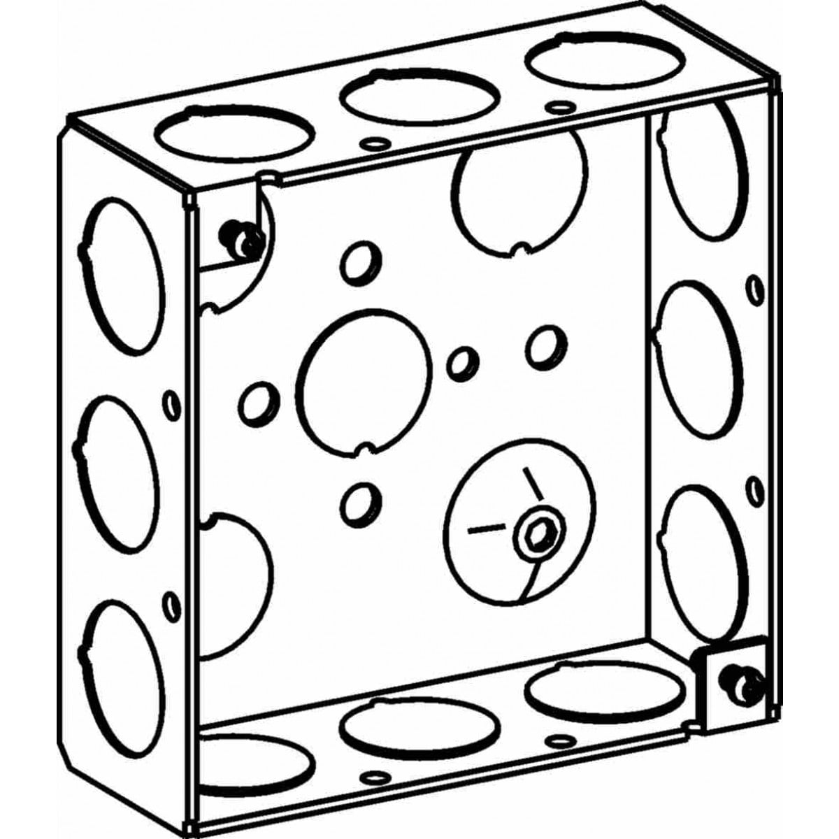 ORBIT INDUSTRIES Orbit Industries 4SB-50 Steel Switch Box 4x4x1.5 in Galvanized