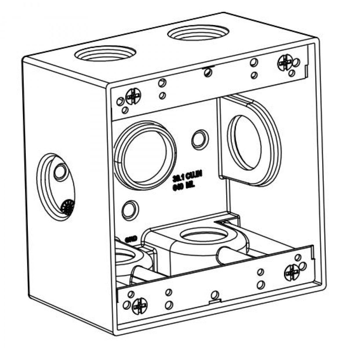 ORBIT INDUSTRIES Orbit Industries 2DB75-7X 2-gang Weatherproof Box