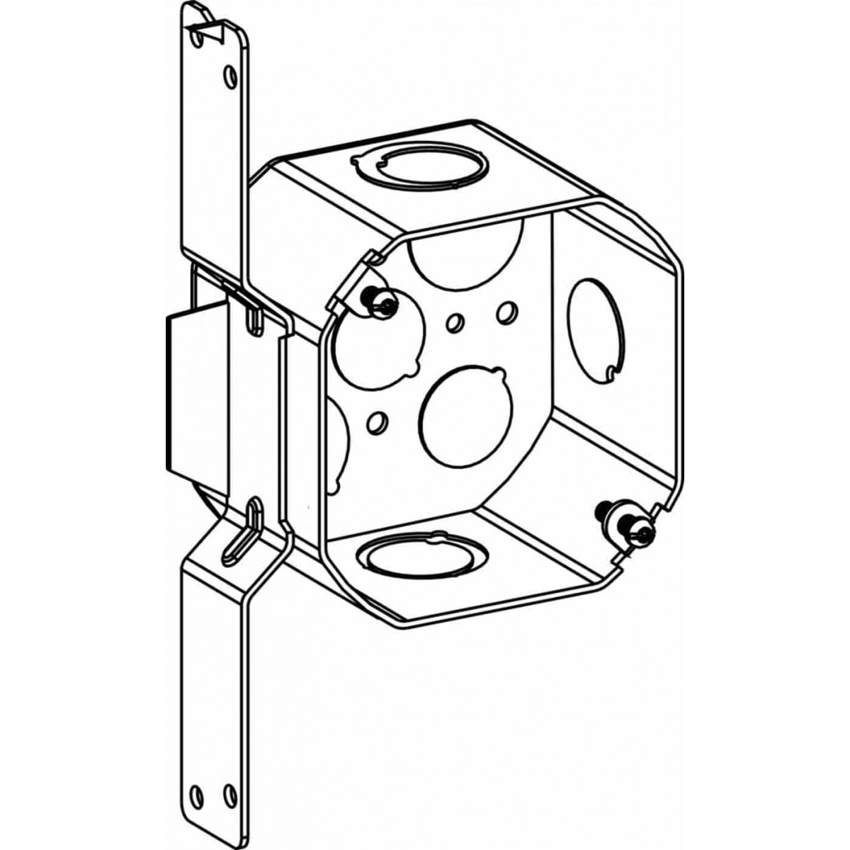 ORBIT INDUSTRIES Orbit Industries 4RDB-MKO-FB Steel Switch Box 4x4x2-1/8 in