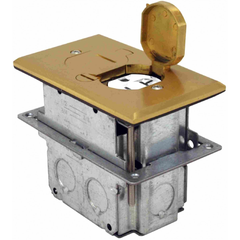 ORBIT INDUSTRIES Orbit Industries FLB-D-BR Floor Box Flip Cover Brass