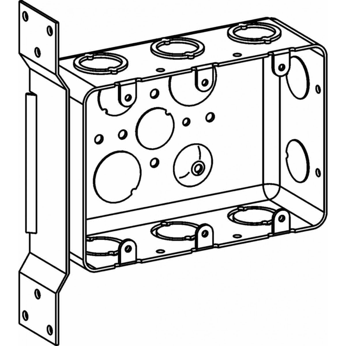 ORBIT INDUSTRIES Orbit Industries DHB-3-FB 3-gang Drawn Handy Box Flat Bracket