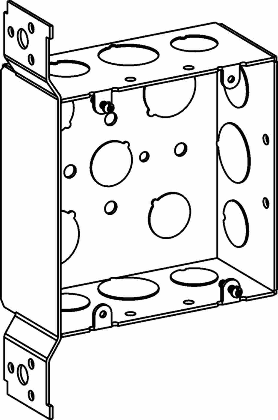 ORBIT INDUSTRIES Orbit Industries 5SDB-50/75-FB 4-11/16 in Square Box with Bracket