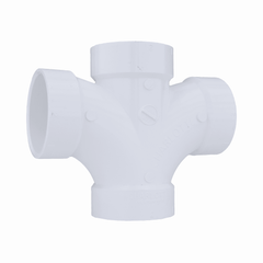 CHARLOTTE PIPE Charlotte Pipe PVC-428-2IN 2 in Pvc Dwv Double Sanitary Tee