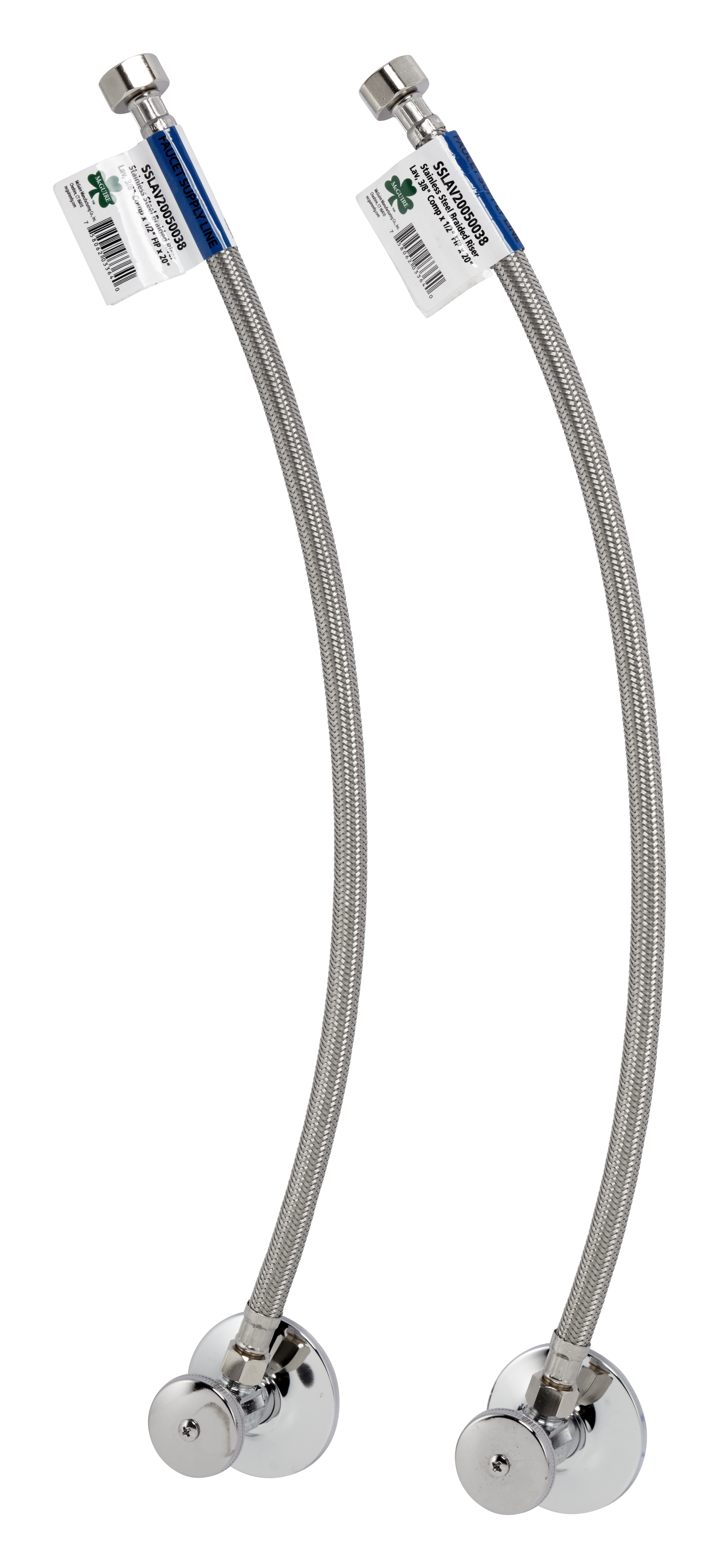 MCGUIRE Mcguire 175SS20 Lavatory Supply Braided Ss Riser 20 Inch